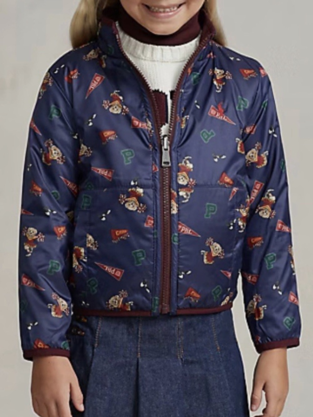 POLO RALPH LAUREN P-Layer 2 Reversible Fleece Jacket size 7